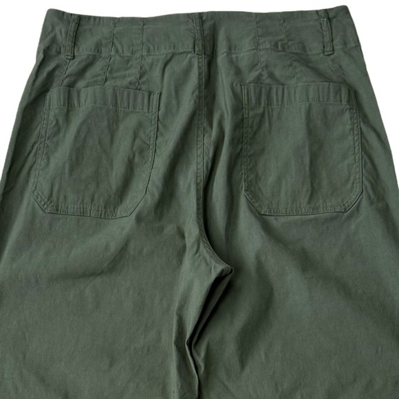 Anthropologie MAEVE The Colette Green Wide Leg Cropped Hi Rise Pants - Picture 6 of 10